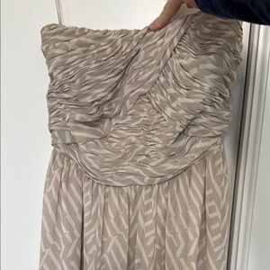 Elegant Beige Strapless Dress